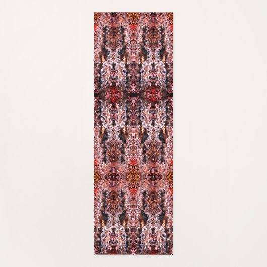 Knotty Cement Ikat Sangria Yogamat (Voorkant)