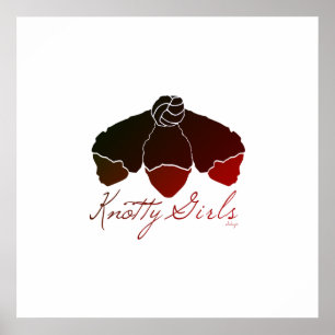 Knotty Girls   3 Zwart meisje met geknoteerde natu Poster