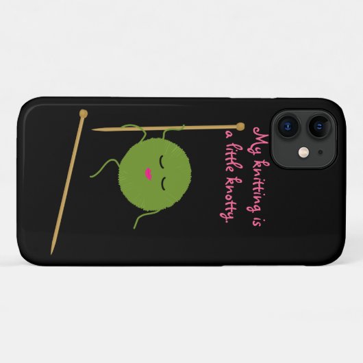 Knotty Knitter Funny Case-Mate iPhone Case (Achterkant (horizontaal))