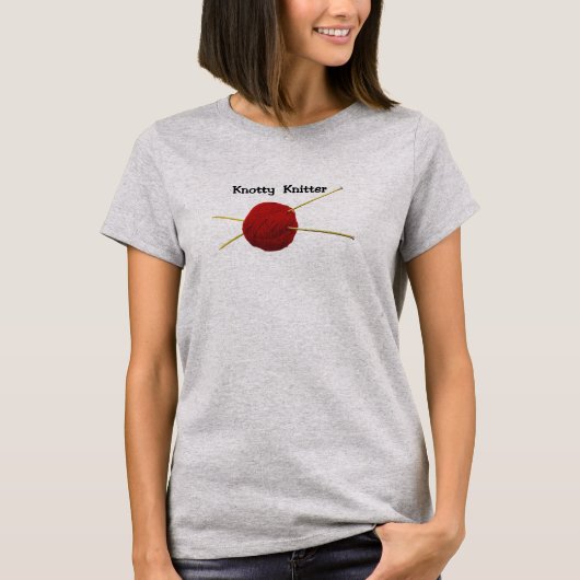 Knotty Knitter Women's Basic T-Shirt (Voorkant)