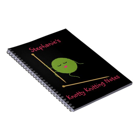 Knotty Knitting Notes Funny Personalized notebook Notitieboek (Rechterzijde)