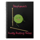Knotty Knitting Notes Funny Personalized notebook Notitieboek (Voorkant)