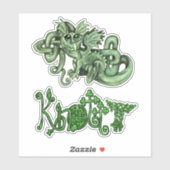 Knotty lil Dragon Celtic knopen Sticker (Vel)