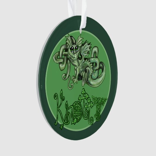 Knotty lil Dragon!Celtic Knot Ornament (voorkant)