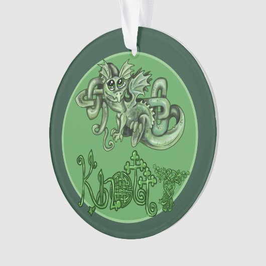 Knotty lil Dragon!Celtic Knot Ornament (voorkant)