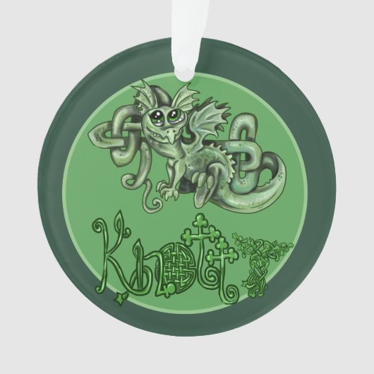 Knotty lil Dragon!Celtic Knot Ornament (voorkant)
