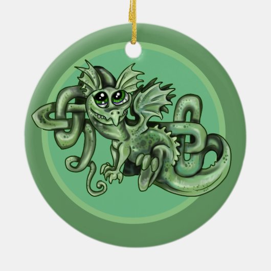 Knotty lil Dragon!Celtic Knot Ornament (Achterkant)