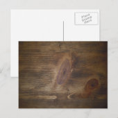 Knotty Notes Brown Rustic Wood Stationery Briefkaart (Voorkant / Achterkant)