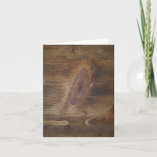 Knotty Notes Bruin Rustiek Hout Stationery Notitiekaartje (Voorkant)