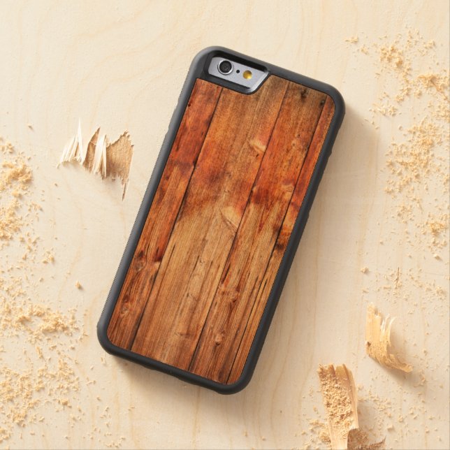 Knotty pine carved wood iPhone hoesje (Voorbeeld)