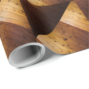 Knotty Pine Wooden Slats Kijk Cadeaupapier