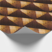 Knotty Pine Wooden Slats Kijk Cadeaupapier (Hoek)