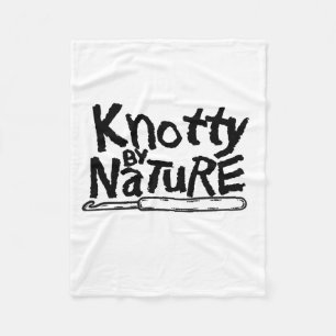 Knotty van Natuur Crochet Blanket Fleece Deken