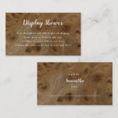 Knotty Wood Display Baby shower inzetkaart + label (Voorkant / Achterkant)