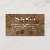 Knotty Wood Display Baby shower inzetkaart + label (Voorkant)