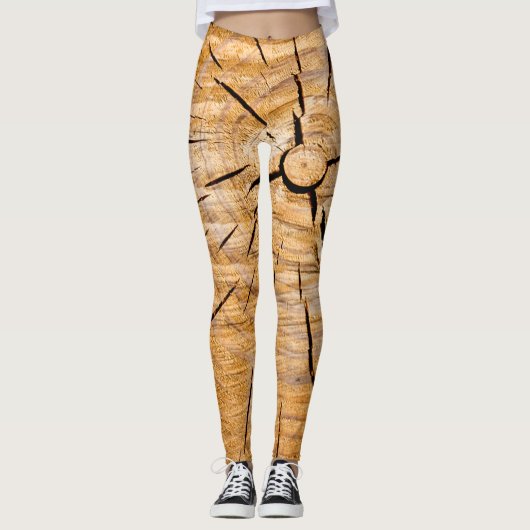 Knotty Wood Slice of Life Leggings (Voorkant)
