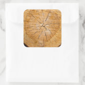 Knotty Wood Slice of Life Vierkante Sticker (Tas)