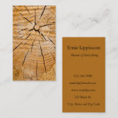 Knotty Wood Slice of Life Visitekaartje (Voorkant / Achterkant)