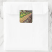 Knotwilgen door Vincent van Gogh Vierkante Sticker (Tas)