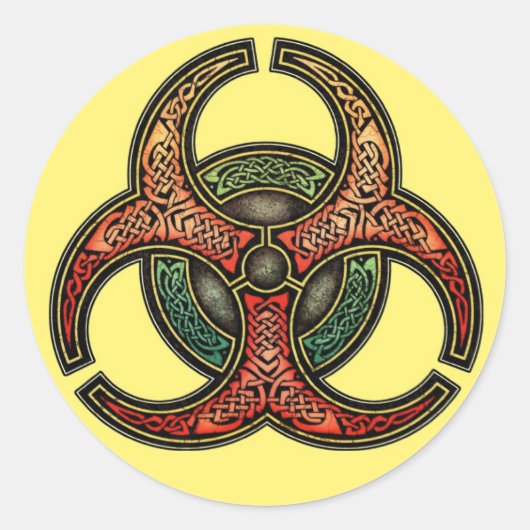 Knotwork Biohazard Stickers (Voorkant)