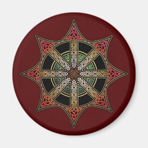 Knotwork Chaos Star Magnet