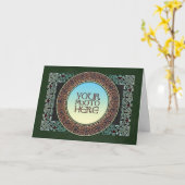 Knotwork Circle Border Foto Lijst Wenskaart Kaart (Gele Bloem)