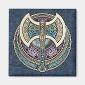 Knotwork Labrys vierkante magneet (Voorkant)