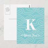  Knotwork-monogram - Letter K Briefkaart (Voorkant / Achterkant)