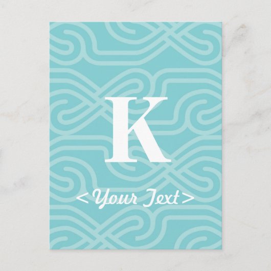  Knotwork-monogram - Letter K Briefkaart (Voorkant)