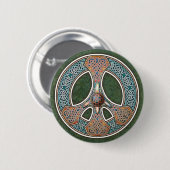 Knotwork Peace Sign-Button Ronde Button 5,7 Cm (Voorkant /achterkant)