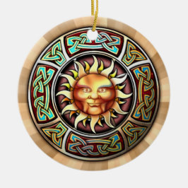 Knotwork Sun Pendant/Ornament Keramisch Ornament