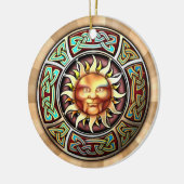 Knotwork Sun Pendant/Ornament Keramisch Ornament (Links)