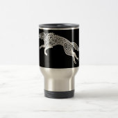 Knotwork Wolf, White on Black Reisbeker (Center)