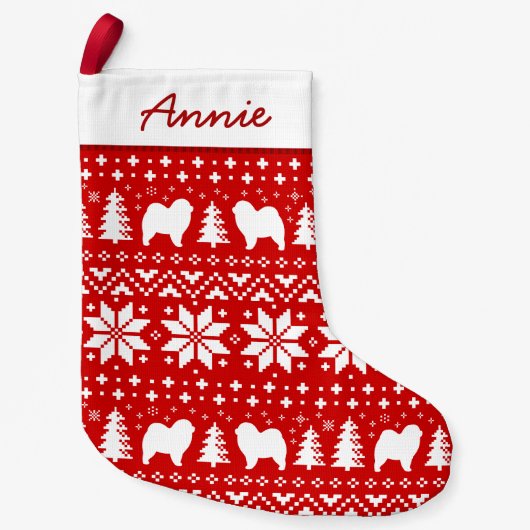 Knovervormer hoe Silhouettes Pattern Rough verkies Kleine Kerstsok (Voorkant)