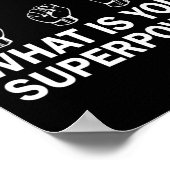 Know ASL What is Your Superpower Awareness Sign Poster (Hoek)