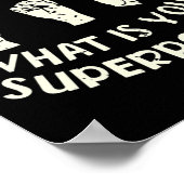 Know ASL What is Your Superpower Awareness Sign Poster (Hoek)