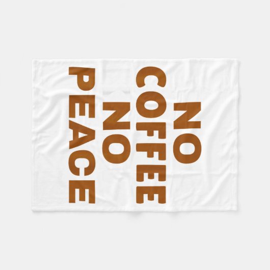 Know Coffee Know Peace Funny Caffeine Lover  Fleece Deken (Voorkant (Horizontaal))