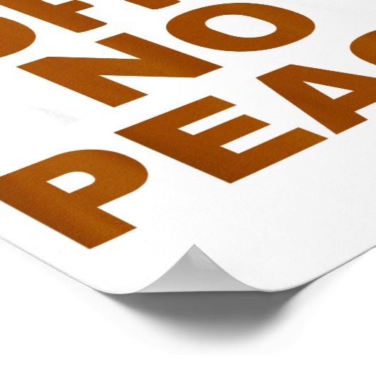 Know Coffee Know Peace Funny Caffeine Lover  Poster (Hoek)