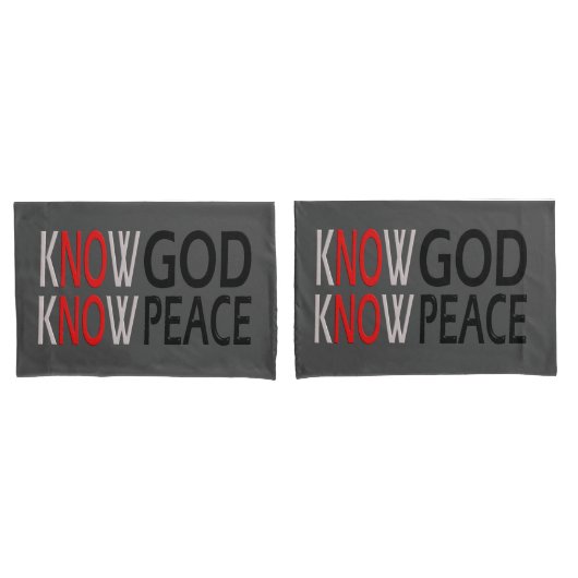Know God Know Peace Kussensloop (Voorkant-Set)