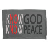 Know God Know Peace Kussensloop (Voorkant-Links)