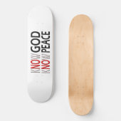 Know God Know Peace Persoonlijk Skateboard (Voorkant)