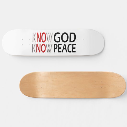 Know God Know Peace Persoonlijk Skateboard (Horizontaal)