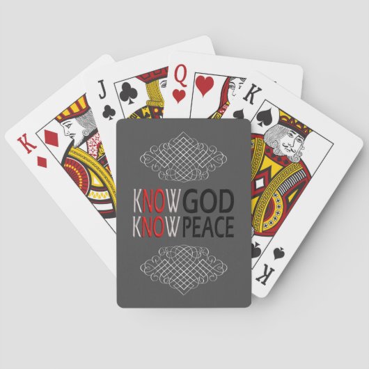 Know God Know Peace Pokerkaarten (Achterkant)
