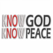 Know God Know Peace Sticker (Voorkant)