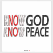 Know God Know Peace Sticker (Vel)