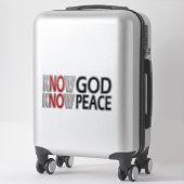 Know God Know Peace Sticker (Koffer)