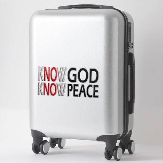 Know God Know Peace Sticker (Koffer)