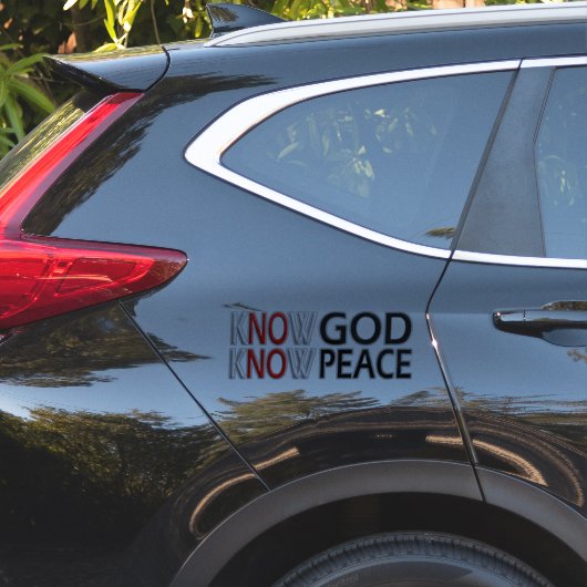 Know God Know Peace Sticker (Auto Zijkant)
