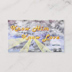 Know Him Know Love Visitekaartje
