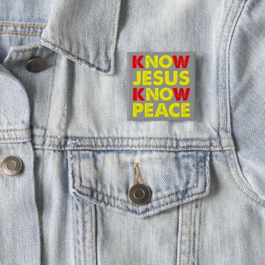 Know Jesus Know Peace Christelijke Button Badge (In situ)